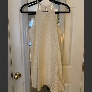 White Lace Halter Dress